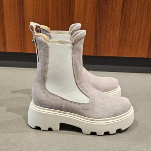 Stivaletti camoscio ghiaccio Vienna con elastici