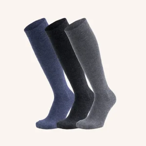 Calza Lunga in Cashmere e Viscosa per Donna | Tinta Unita | Confezione da 3 Paia | Ultra DL