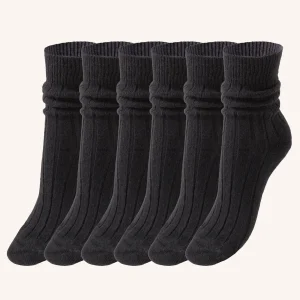 Calza Corta in Lana per Donna | Tinta Unita | Confezione da 6 paia | Woolife DC