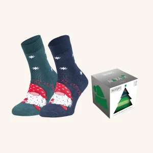 Calza Corta Antiscivolo in Cotone per Uomo | Fantasia Natalizia | Confezione da 2 paia | Xmas UA