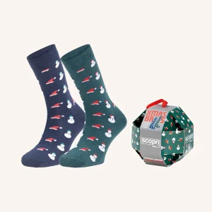 Calza Corta in Cotone per Uomo | Fantasia Natalizia | Confezione da 2 paia | Xmas UC